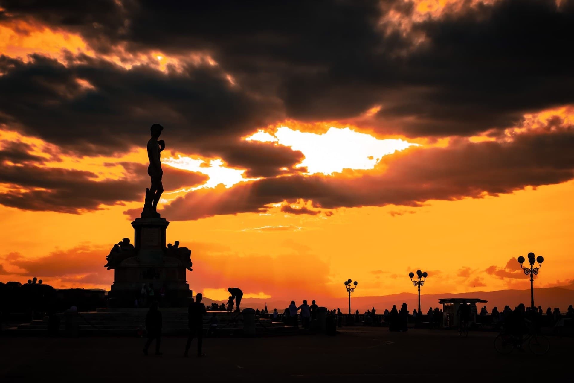 Sunset on Piazzale Michelangelo private terrace