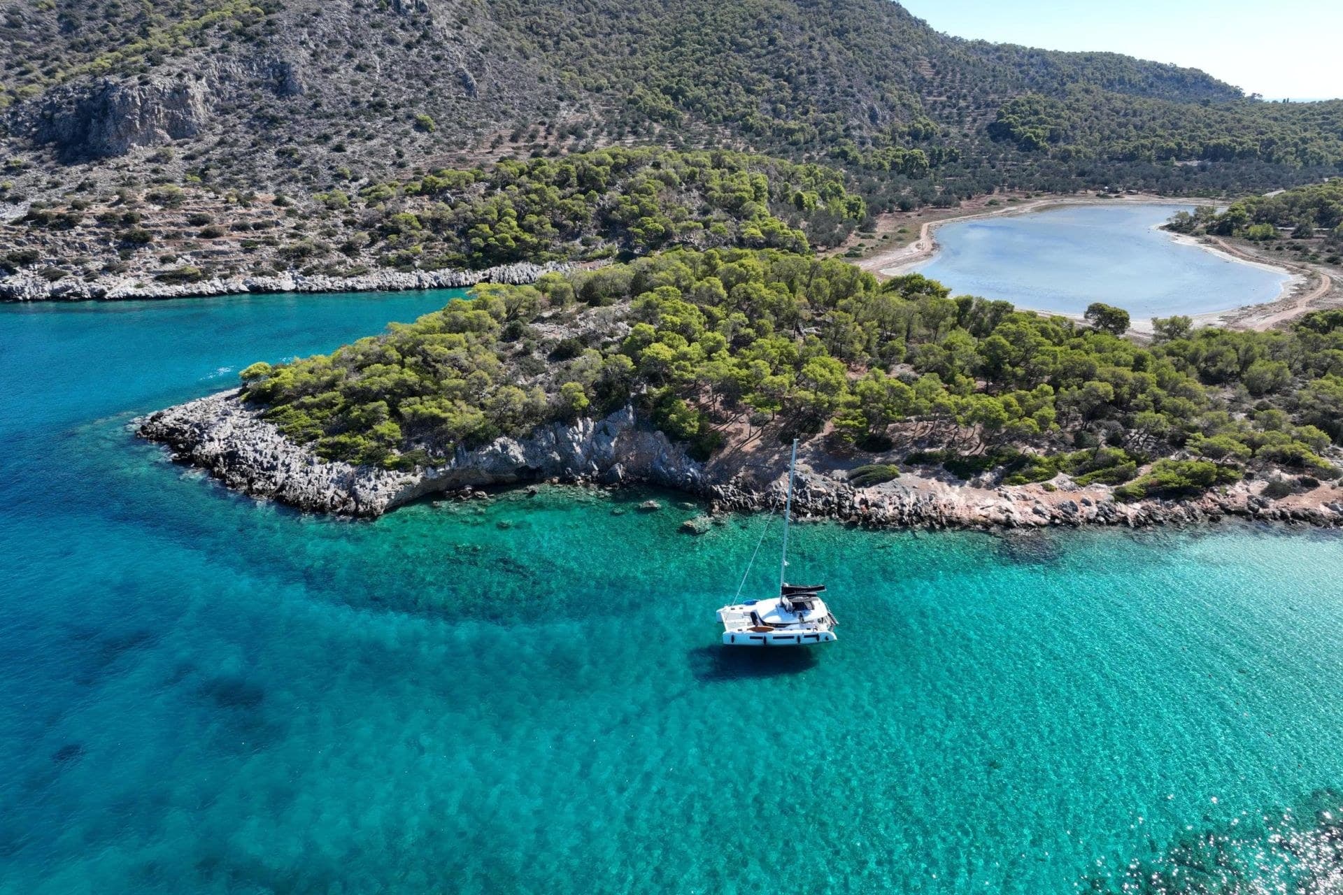 Private sailing in the Saronic Gulf